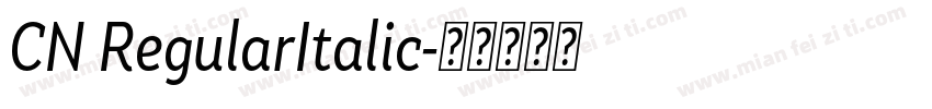 CN RegularItalic字体转换